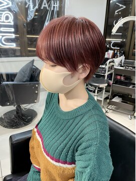 ヴェイン 渋谷(vain) クールショート/ピンクベージュ/ハンサムショート/前髪