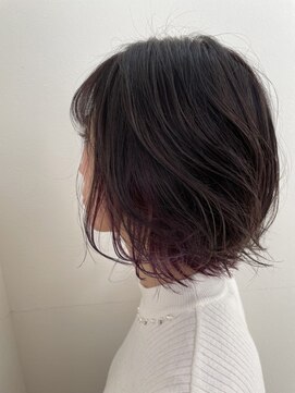 ニコ ヘアリラクゼーション(Nico hair relaxation) 大人可愛いラベンダーツヤ髪小顔マッシュショートレイヤーボブ