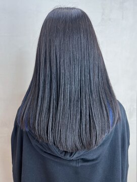 アルバム 銀座(ALBUM GINZA) インナーブルー_グレージュカラーボブウルフ_ba417091