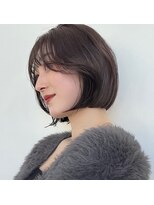 アフロートリノ(AFLOAT Leino)&nbsp;【修】20代30代40代◎透明感カラー×韓国切りぱなしボブ