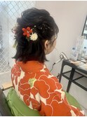 卒業式ヘアハーフアップ　美由紀