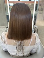 ロンドルーチェ 心斎橋(Lond luce)&nbsp;ダークアッシュ/ミディアムレイヤーカット［髪質改善/縮毛矯正］