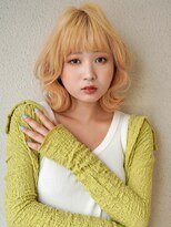 ブゾン(buZon)&nbsp;【buZon ブゾン】くびレイヤー前髪パーマ外ハネグレーベージュ