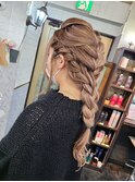 ヘアアレンジ/ミルクティー/エクステ/ヨシンモリ