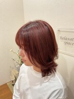 ヘアーメイク フェヌア(Hair Make fenua) レイヤーボブ×ピンクブラウンカラー