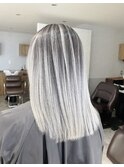 バレイヤージュ☆ホワイトシルバー
