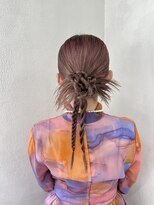 カチモリセット　結婚式参列ヘアセット　アップ　y2k