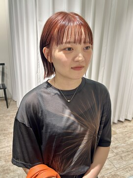 ビーハイブ 仙台駅前店(Behive) ブリーチなし!オレンジカラー