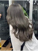 前髪カット_アンブレラカラー__韓国マッシュ_ウェーブパーマ