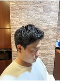 刈り上げないアップバングショート<理容室>