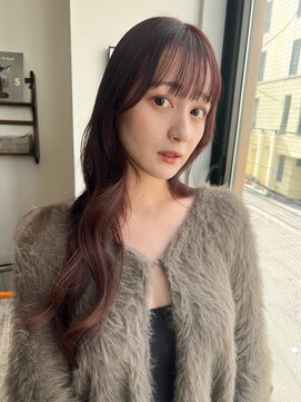 ポール(pole) 札幌レイヤーカット　ラベンダーベージュ×レイヤーロング