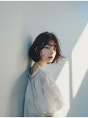 大人かわいいふんわり柔らかボブパーマ