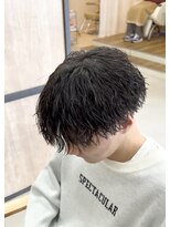 メンズギフト(men's GIFT)&nbsp;大分縦落ちツイストスパイラルパーマメンズマッシュ刈り上げ