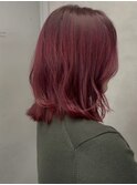 【顔周り似合わせカット】姫カットレイヤー/チェリーレッド