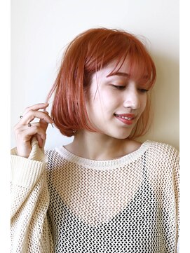 アミックス リツリン コウエン AMIX RITSURIN PARK 透け感があるカシスオレンジボブ