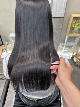 ファビ 渋谷(Fab) くびれヘア/暗めカラー/アプリコットオレンジ/縮毛矯正