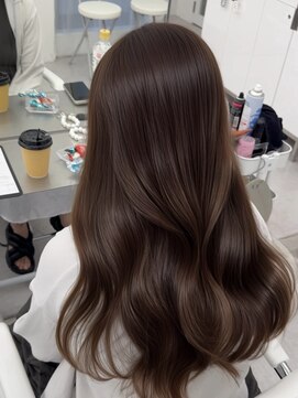 アマトウキョウスマートサロン(AMA TOKYO×Smart Salon) くびれレイヤー/顔まわりカット/明るめベージュ/レイヤーカット