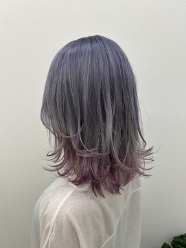 アニー 松戸(ANNI) ホワイトグレージュ/ミニウルフ/デジタルパーマ/チェリーブラウ