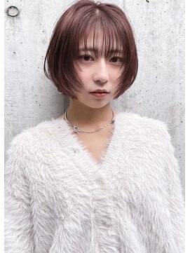 フェイスレイヤー / ショートカット/ ピンクブラウン