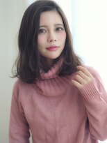 ヴィヴィ(VIVIE)&nbsp;似合わせ大人ガーリーダークアッシュミディアムレイヤーカット