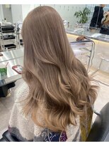 サンク 原宿 表参道(cinq) 表参道ベージュカラー顔まわりレイヤーミルクティーケアブリーチ