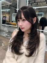 ハーツ 熊本(hearts.) ワンホンレイヤー/ダークブルー/韓国ヘア/縮毛矯正/髪質改善