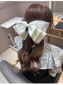 ハーフアップアレンジ