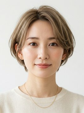 フープ 川越(hoop) 白髪ぼかしハイライト×ショートボブ