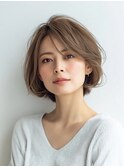 白髪ぼかしショート似合わせカット30代40代50代60代