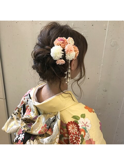 ヘアセット/ヘアアレンジ/アップスタイル/着物/成人式/卒業式