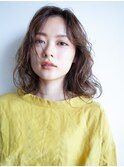 愛されミディアムパーマスタイル