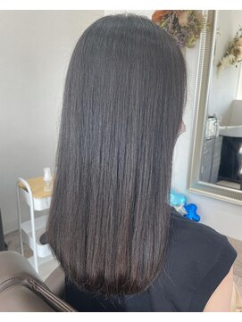 シークレットベースエヌ(Secret Base N) 大人きれいナチュラルストレートセミロング縮毛矯正髪質改善小顔