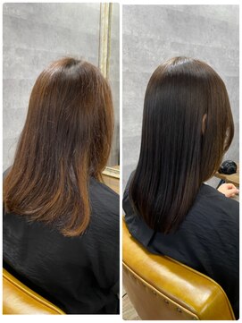 ナチュラル 富谷店(Natural) 縮毛矯正ケアルーガ×艶髪カラー 髪質改善 富谷 泉 成田