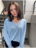 小顔カット/レイヤーカット/大人可愛い/ベージュ/原宿/表参道