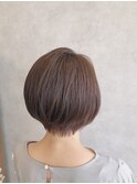 ミニボブ×グレージュ/30代40代50代