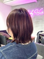 ラッキーヘア 加古川(Lucky Hair)&nbsp;ネオウルフ×こっくり透明感ピンクカラー【カドワキ】