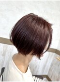 ショートボブ×カシスカラー【船橋、西船橋、市川大野、塚田】