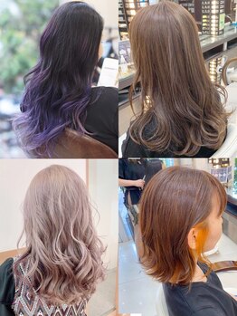 ノブヘアーデザイン 伊勢佐木町店(NOB hairdesign)の写真/【ブリーチとケアを同時に】ダメージレスで艶感抜群の髪色に☆エイジングケアカラー白髪ぼかしも好評◎
