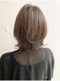 ひし形ネオウルフOfficeハイライトボブウルフ　ウルフカット