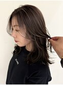 前髪　こなれミディ　イメチェン　ウェーブパーマ　韓国マッシュ
