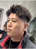 スキンフェード ツイストパーマ