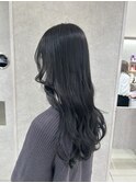 透ける暗髪グレーブラックケアブリーチカラー