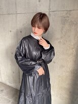 アールヘアーデザイン 藤が丘(r hair design)&nbsp;小顔見せショートベージュカラーブリーチしない透明感カラー