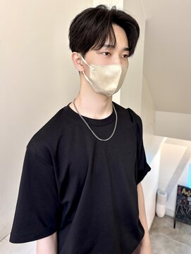 ゼスト パーク(ZEST PARK) フェザーパーマニュアンスパーマセンターパートツーブロック◎