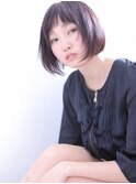 ■透明感ある黒髪美髪前下がりスリークボブM.SLASH自由が丘24-4