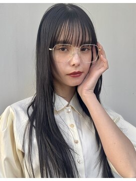 ベル 銀座5丁目店(Belle) ぱっつん前髪×黒髪ストレートヘア