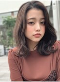 似合わせカットのミディアムヘア