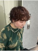 ショートパーマスタイル　コールドパーマ　ショートヘア
