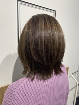 ギルド 東久留米店(GUILD) 初ハイライトで春の外はねレイヤーボブ