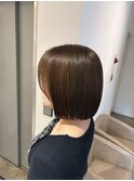 オリーブベージュカラーとブリーチなしダブルカラー